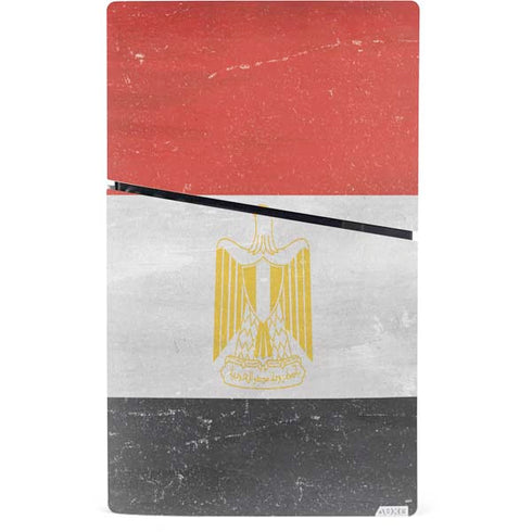 Egyptian Flag Distressed PS5 Slim Digital Edition Console Skin